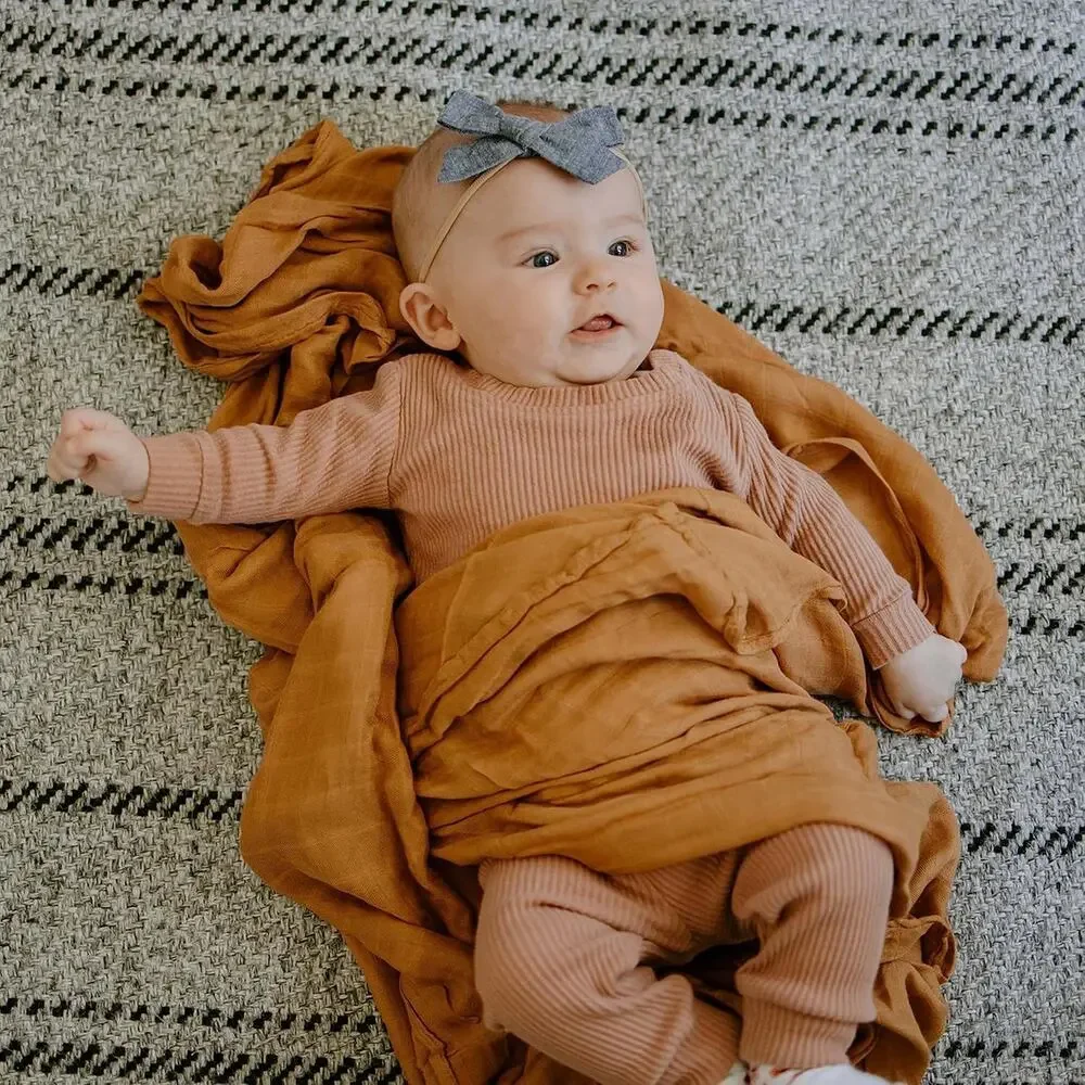 Little Unicorn Neutral Baby Bamboo Deluxe Muslin‎ Swaddle Blanket Wrap 47